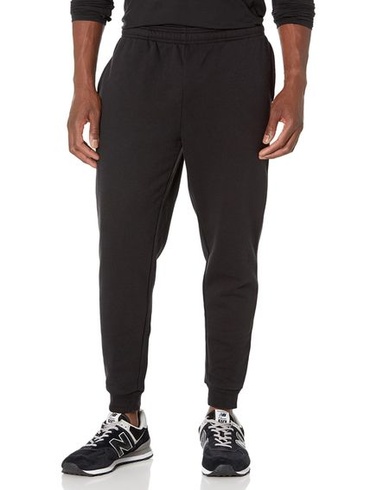 Pánske voľné nohavice na behanie Amazon Essentials, fleecové, pohodlný strih 48-50, čierne