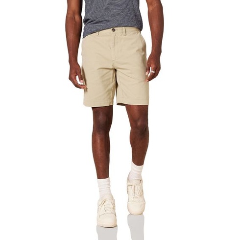 Pánske chino kraťasy Amazon Essentials Slim-Fit, 23 cm, veľkosť 34W, khaki