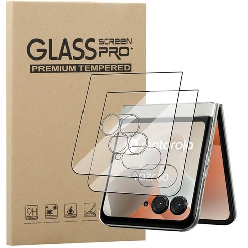 MEMELOKA Ochranné sklo na displej pre Motorola Razr 60 / Razr 2025 s 2 chráničmi fotoaparátu,