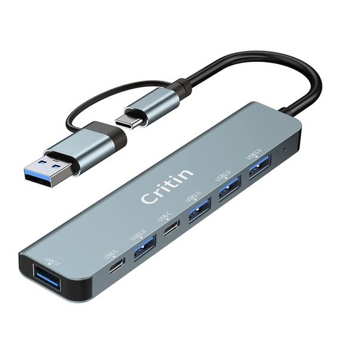 7v1 USB-C Hub, USB 3.0 Multiport Splitter adaptér 7v1 USB-C Multiport Hub