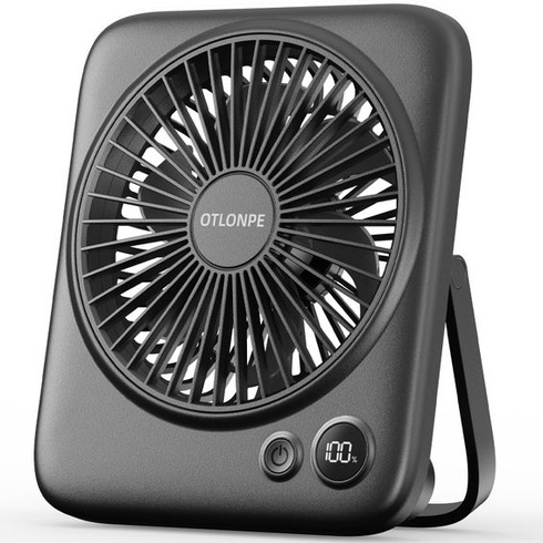 Tichý stolný ventilátor Otlonpe, dobíjací prenosný stolný ventilátor 4000 mAh, doba prevádzky 23