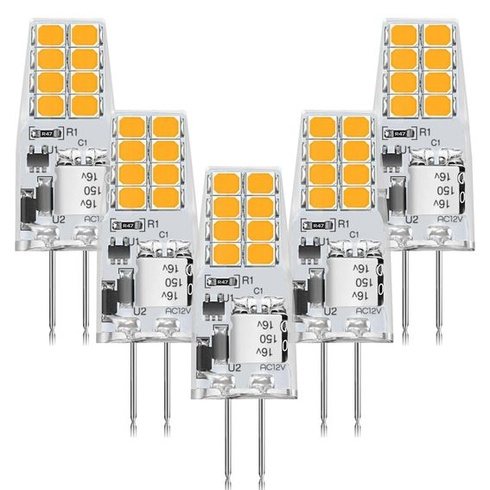 Žiarovka AGOTD G4 LED teplá biela, 3W LED, nahrádza 30W halogénovú žiarovku G4, 3000K, 210lm, 360°,