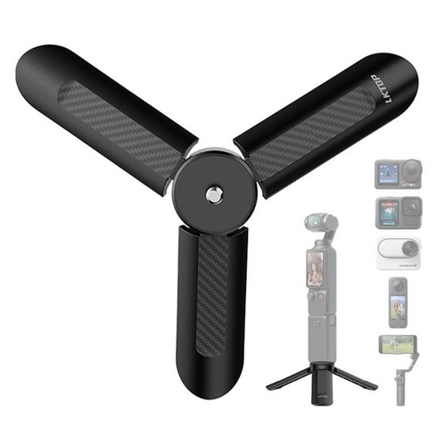LKTOP Osmo Pocket 3 Mini stativ pro přenosnou selfie tyč DJI, vlogovací stojan, černý držák pro DJI