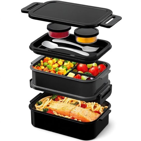 WayEee Olovrantový box pre dospelých, 2130ml veľký objem Bento boxu, nepriepustný desiatový box, bez