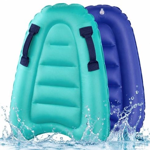 Nafukovací bodyboard 67x52cm s úchytmi, modrý