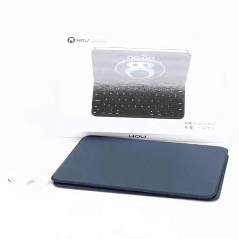 Pouzdro s klávesnicí HOU pro iPad 10. generace, nastavitelný úhel, chytré folio s klávesnicí a