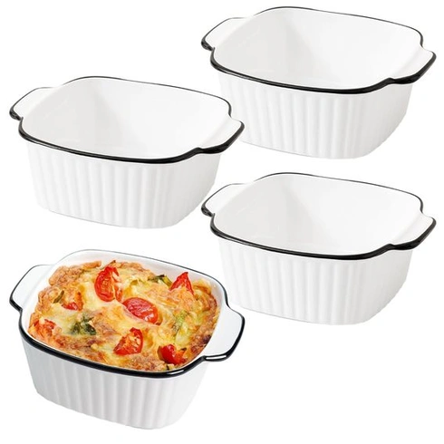 Sada 4 malých zapékacích misek 14,5*11,5*5,5 cm Malé keramické zapékací misky