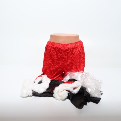 Blucielo Kostým Santa Clausa Kompletný deluxe kostým Santa Clausa pre dospelých na Vianoce - Kostým