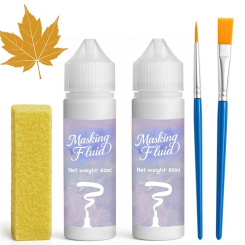 Maskovacia tekutina 120 ml, príslušenstvo pre akvarel, rýchloschnúci, ľahko sa odlupuje,