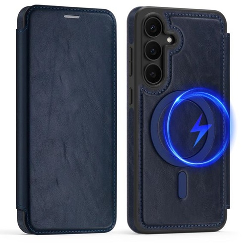 Puzdro na telefón pre Samsung Galaxy S25 Plus, koža vyrobená v Nemecku, magnetický slot a slot pre