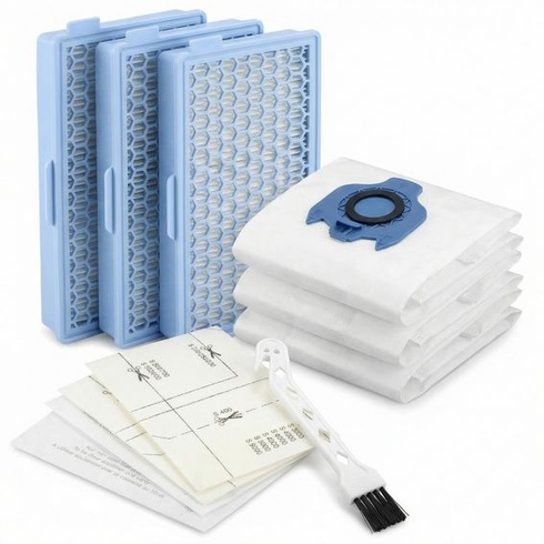 Súprava príslušenstva QWORK® s filtrom kompatibilný s vysávačmi Miele: Kompletný HEPA filter C2/C3,