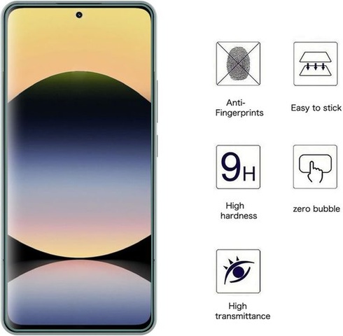 Ochranná fólia z tvrdeného skla AOKUMA kompatibilná s Xiaomi Redmi Note 14 4G/5G, [balenie po 2 ks]
