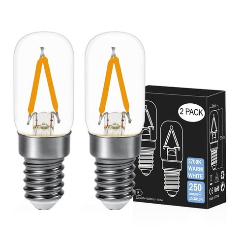E14 LED žiarovka do chladničky 2W teplá biela 2700K 250lm, balenie po 2 kusoch 2W teplá biela 2700K