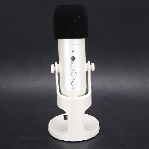 Stolný mikrofón Zealsound K66 biely