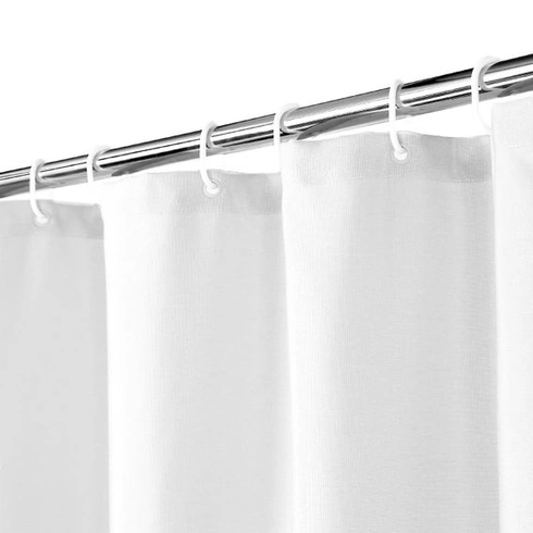 Sprchový záves LinTimes Flax Linen, 240 g/m², ťažká, široká látka, do kúpeľne s háčikmi, luxusná
