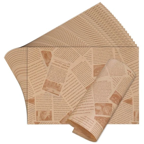 Hejo 100 listov papiera na pečenie, papier na hranolky do košíka, papier na burgre, 33×23 cm