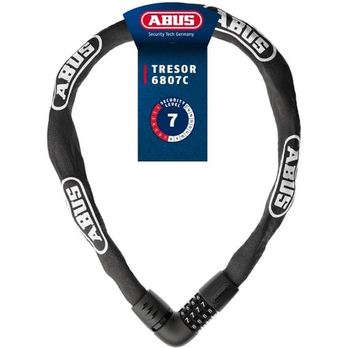 Trezor s reťazovým zámkom ABUS 6807C, dĺžka 110 cm, čierny