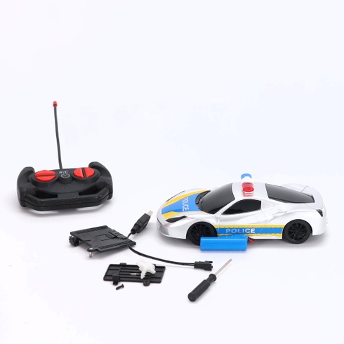 Muakiz auto na diaľkové ovládanie od 3 4 5 6+ rokov, 2,4G RC autíčko Policajné auto s diaľkovým