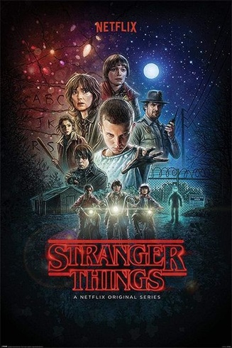 Sada 3 plakátů k seriálu Stranger Things zblízka, 1., 2. a 3. série (61 cm x 91,5 cm)