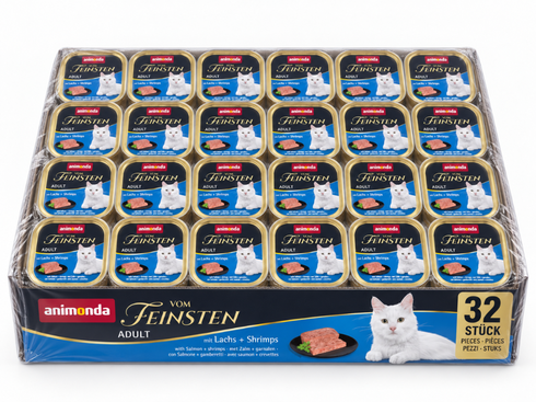 32x ANIMONDA paštéta ADULT - losos, garnát pre mačky 100g