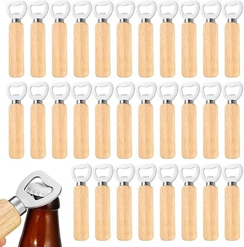 30 drevených otváračov na fľaše, otvárače na pivo