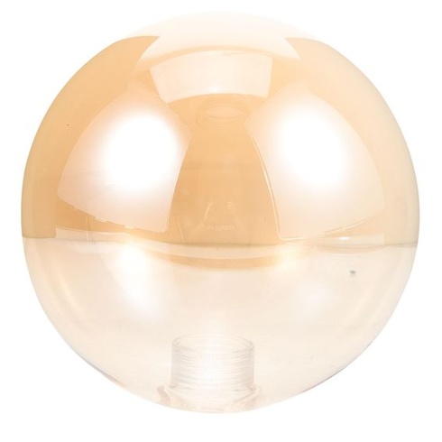 Sklenené tienidlo jojofúny, jantárový tvar, okrúhle, 12 cm so závitom G9