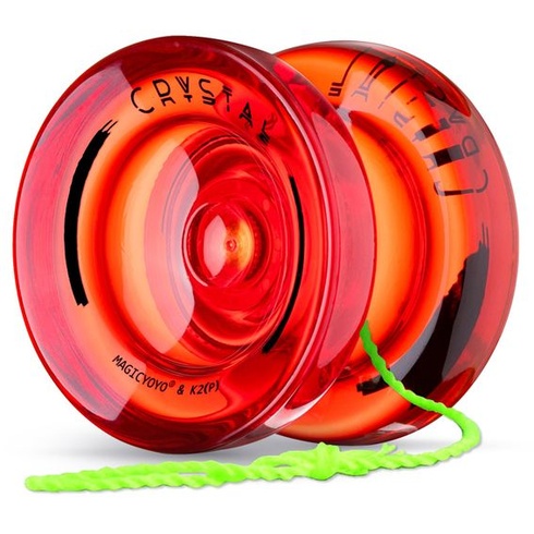 MAGICYOYO JoJo K2 Crystal, profesionální responzivní jo-jo pro děti, křišťálově červená