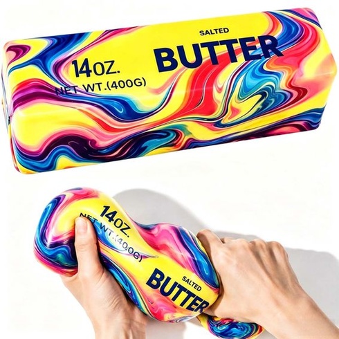 Maslová rozťahovacia hračka, PU rozťahovacia dúha s maslom