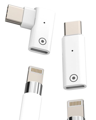 Adaptér USB-C samec na Lightning samica pre Apple Pencil (balenie 2 ks) pre nabíjací kábel pre
