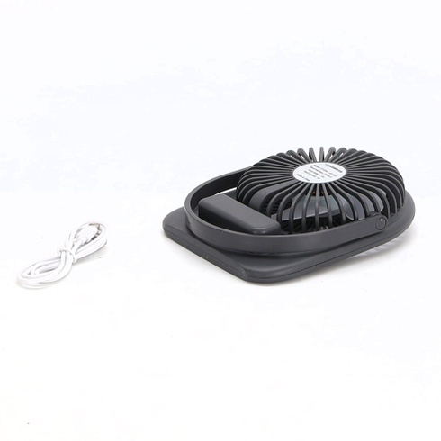 USB ventilátor, 1200 mAh mini USB stolný ventilátor s LED svetlom