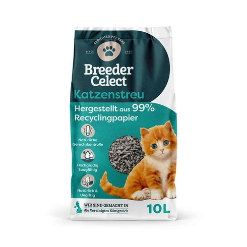 Stelivo pre mačky Breeder Celect Natural (10 l) - 99% recyklovaný papier