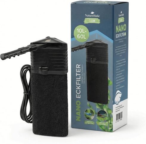 Akvarijný filter NatureHolic rohový, 10-60L