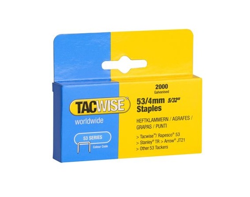 Pozinkované sponky Tacwise 0333 typ 5 3/4 mm, 2000 kusov 4 mm