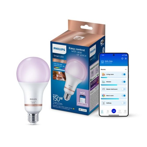Philips Smart Lighting, chytrá LED žárovka RGB A80, patice E27, 2452 lm, barevné a nastavitelné