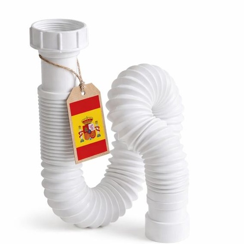 Flexibilní a výsuvný sifon k dřezu, 1 1/2 palce a 1 1/4 palce · Univerzální odtok Ø32/40 mm ·