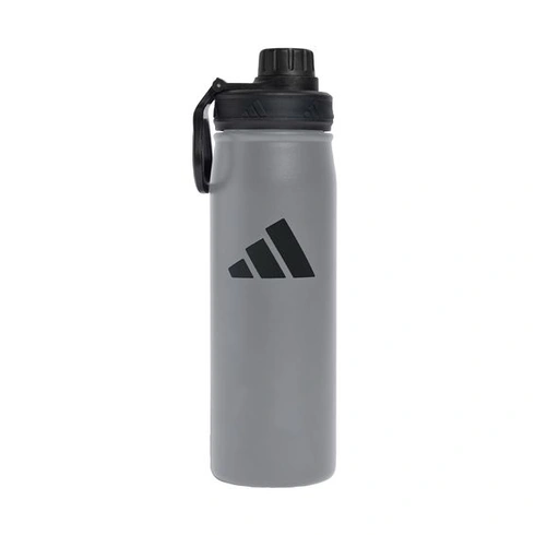 Adidas Unisex kovová láhev se šroubovacím uzávěrem 0,6 litru, šedá/černá, jedna velikost