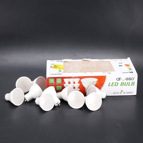ALUSSO LIGHTING GU10 LED žárovka, 7W teplé bílé světlo 3000K, Nahrazuje 70W halogenové žárovky, 560