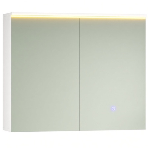 Kúpeľňová zrkadlová skrinka s LED DJ505543_1, 80 x 60 cm, biela - A