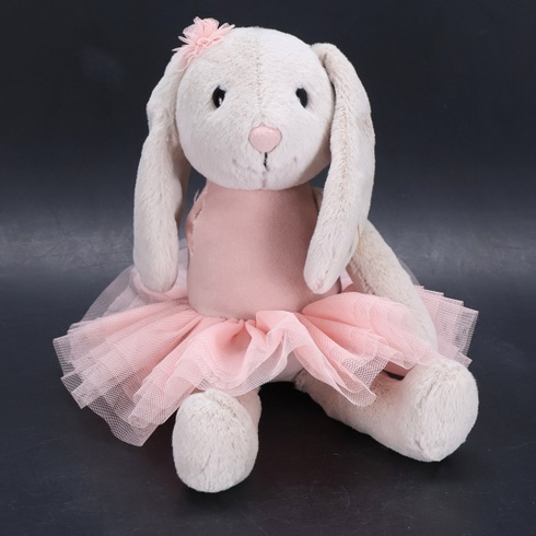 Steiff Hoppie Baletní králíček 30 cm, barevná plyšová hračka s klesajícíma ušima, nadýchané