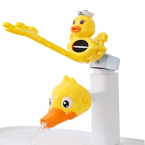 Detský predlžovací spínač na kohútik, súprava predlžovacích spínačov na kohútik Little Yellow Duck,