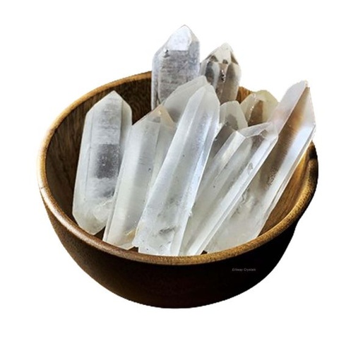 Průhledné křemenné krystalové hroty Erliway 0,22 lb pro Reiki, 2,36–3,94 palce