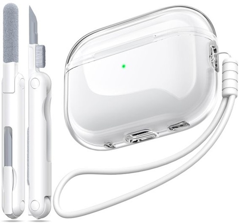 Kompatibilný s puzdrom AirPods Pro 2, puzdrom AirPods Pro B-White AirPods Pro 2 1