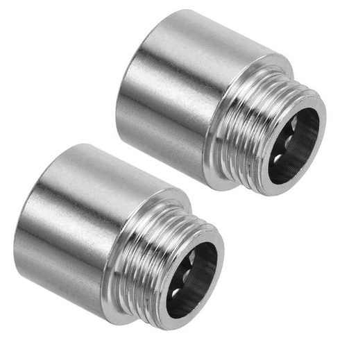 Predlžovací adaptér na kohútik G1/2 palce x 20 mm, 2 kusy, predĺženie kohútika, nerezová spojka,