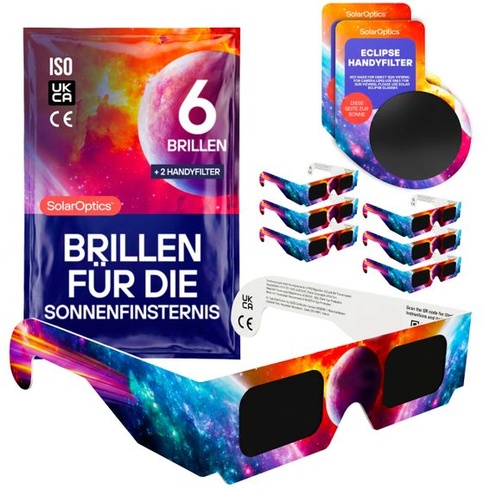 Brýle Eclipse – certifikace ISO 12312-2 a CE a UKCA, bezpečné pozorování slunce, certifikace AAS