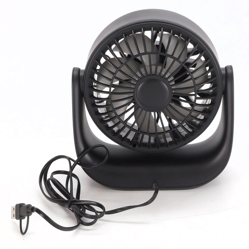 Stolný ventilátor Warmco s USB a dotykovým ovládaním (len USB prevádzka), malý ventilátor, konektory