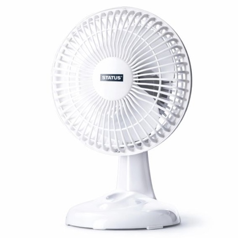 Přenosný 6palcový stolní ventilátor Status, bílý od Statusu