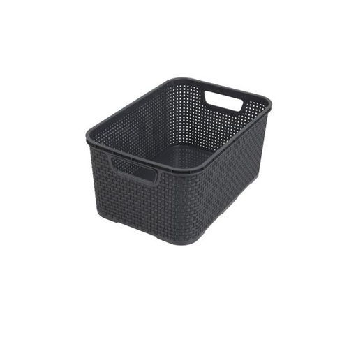 BranQ - Univerzálny multifunkčný košík Home essential v ratanovom dizajne, veľkosť M 10 l, PP