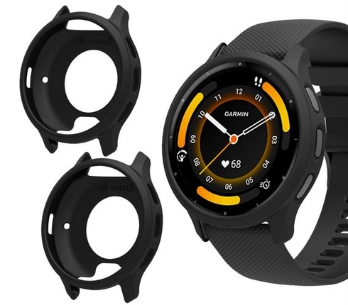 Pouzdro GIOPUEY kompatibilní s Garmin Venu 3 45 mm, [2 ks] Měkké TPU silikonové ochranné pouzdro -