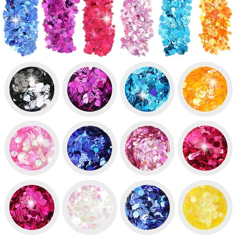 Festival Glitter Face #07, 12 barev Chunky Glitter 12 barev #07