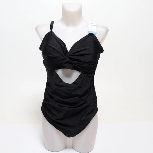 Heekpek Plavky Dámské Plavky s Kontrolou Bříška Plus Size Jednodílné Plavky Velká Poprsí Výstřih do
